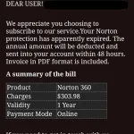 Sahte Norton Faturası